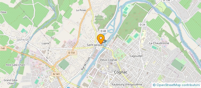localisation de l'entreprise MADAME VERONIQUE LEFEBVRE à COGNAC