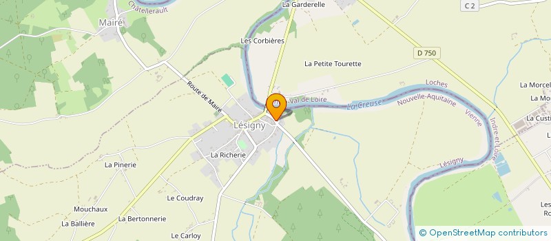 localisation de l'entreprise MADAME VERONIQUE LEGANGNEUX  LESIGNY