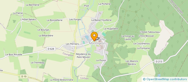 localisation de l'entreprise MADAME VERONIQUE LEONELLI à LA CHAPELLE-MONTLIGEON