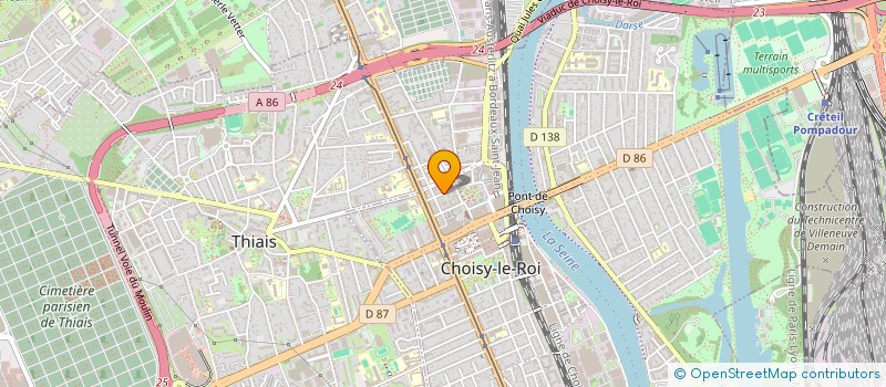 localisation de l'entreprise MADAME VERONIQUE LEPAGE à CHOISY-LE-ROI