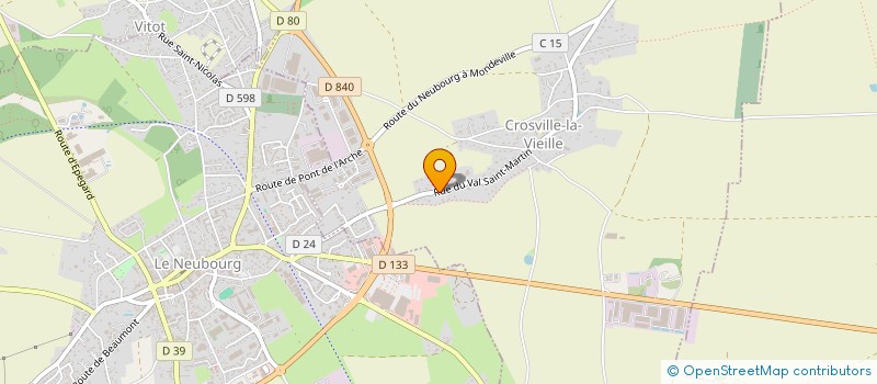 localisation de l'entreprise MADAME VERONIQUE LEROY  CROSVILLE-LA-VIEILLE