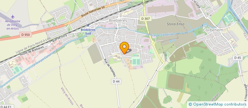 localisation de l'entreprise MADAME VERONIQUE LEROY  BREBIERES