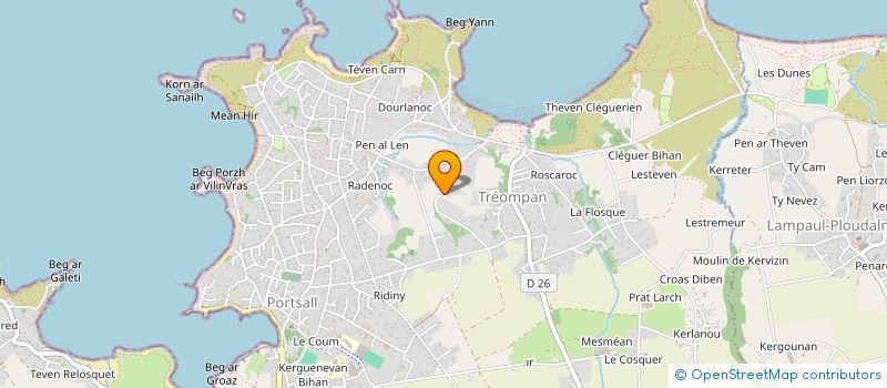 localisation de l'entreprise MADAME VERONIQUE LESVENAN  PLOUDALMEZEAU