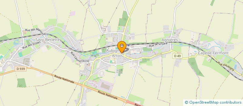 localisation de l'entreprise MADAME VERONIQUE LETOQUART  AUBIGNY-EN-ARTOIS