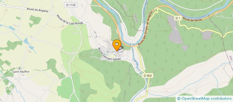 localisation de l'entreprise MADAME VERONIQUE LINAS  BRUNIQUEL