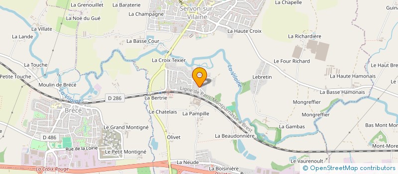 localisation de l'entreprise MADAME VERONIQUE LOPEZ  SERVON-SUR-VILAINE