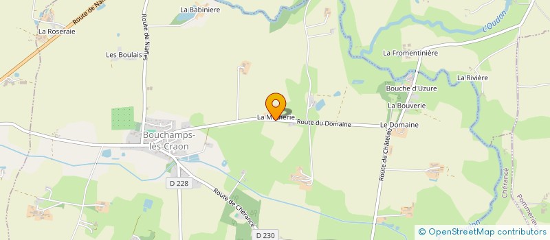 localisation de l'entreprise MADAME VERONIQUE MAHE  BOUCHAMPS LES CRAON