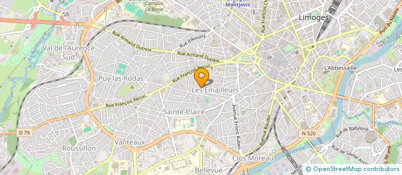 localisation de l'entreprise MADAME VERONIQUE MAILLARD à LIMOGES