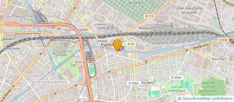 localisation de l'entreprise MADAME VERONIQUE MARCO  PANTIN