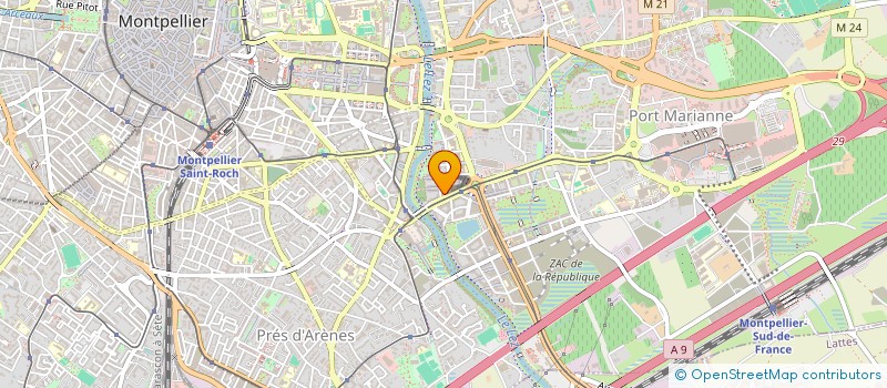 localisation de l'entreprise MADAME VERONIQUE MARROT à MONTPELLIER