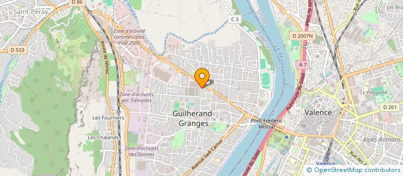 localisation de l'entreprise MADAME VERONIQUE MARTIN  GUILHERAND-GRANGES