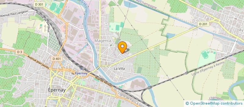 localisation de l'entreprise MADAME VERONIQUE MARTINEZ  EPERNAY