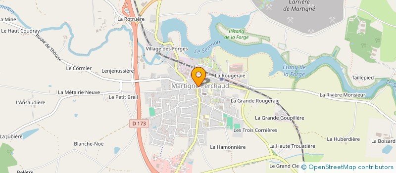 localisation de l'entreprise MADAME VERONIQUE MAUGERE  MARTIGNE-FERCHAUD