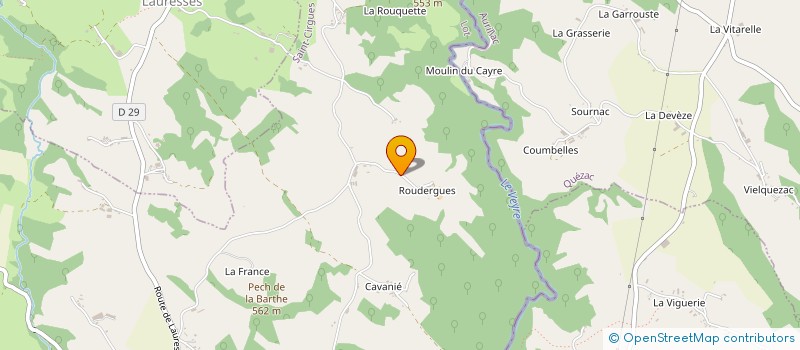 localisation de l'entreprise MADAME VERONIQUE MAZEAU à SAINT-CIRGUES