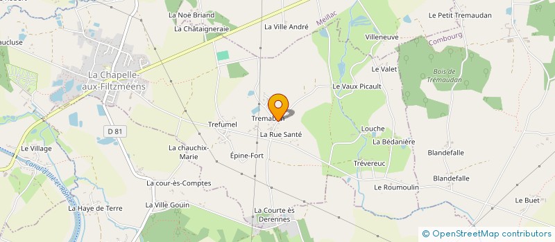 localisation de l'entreprise MADAME VERONIQUE MEGRET à LA CHAPELLE AUX FILTZMEENS
