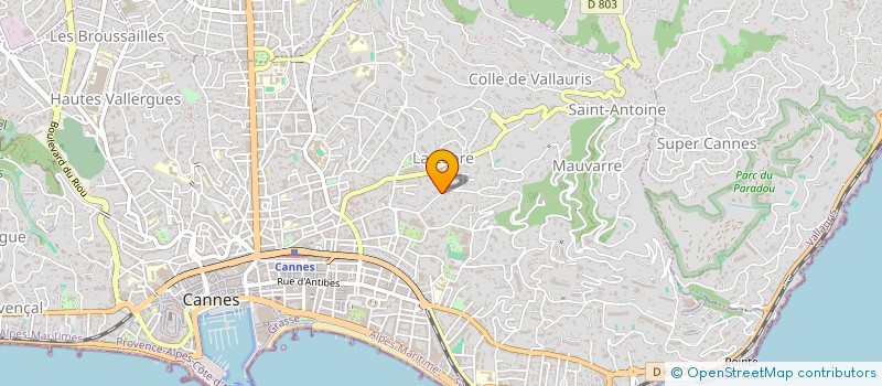 localisation de l'entreprise MADAME VERONIQUE MERCIER  CANNES