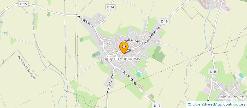 localisation de l'entreprise MADAME VERONIQUE MERIAUX  LIGNY-EN-CAMBRESIS