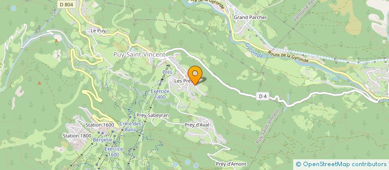 localisation de l'entreprise MADAME VERONIQUE MERLO  PUY SAINT VINCENT