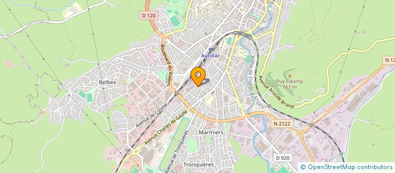 localisation de l'entreprise MADAME VERONIQUE MESTRIES à AURILLAC