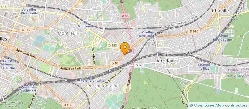 localisation de l'entreprise MADAME VERONIQUE MICHAUD à VIROFLAY