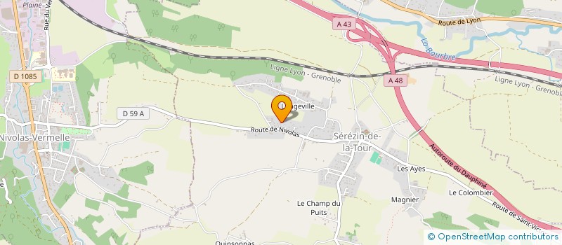 localisation de l'entreprise MADAME VERONIQUE MICHELLE ROBERTO  SEREZIN-DE-LA-TOUR