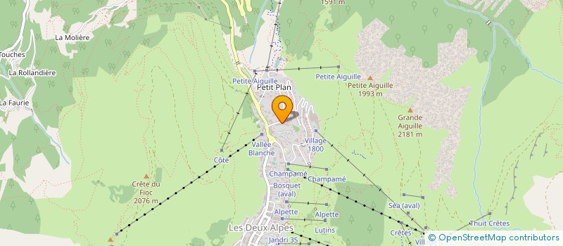 localisation de l'entreprise MADAME VERONIQUE MILLOT  LES DEUX ALPES