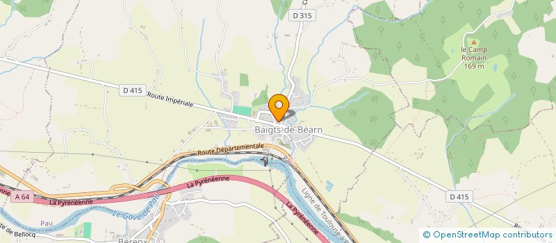 localisation de l'entreprise MADAME VERONIQUE MONTILLAU  BAIGTS-DE-BEARN
