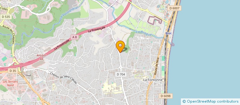 localisation de l'entreprise MADAME VERONIQUE MORAND à ANTIBES
