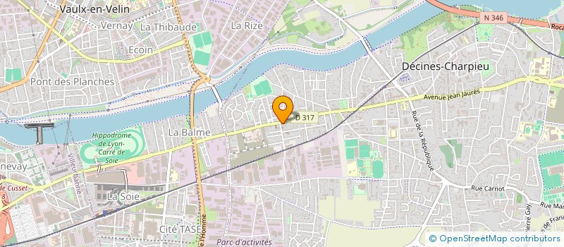 localisation de l'entreprise MADAME VERONIQUE MOREAU  DECINES-CHARPIEU