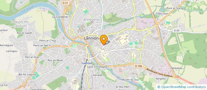 localisation de l'entreprise MADAME VERONIQUE MOREAU à LANNION
