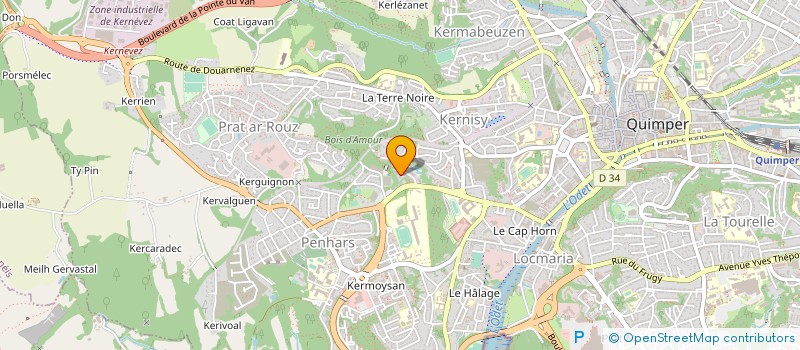 localisation de l'entreprise MADAME VERONIQUE MOSSER à QUIMPER