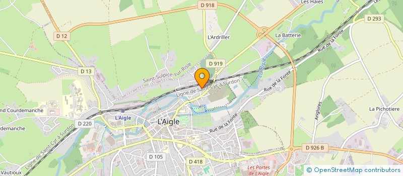localisation de l'entreprise MADAME VERONIQUE NOIRE à L'AIGLE