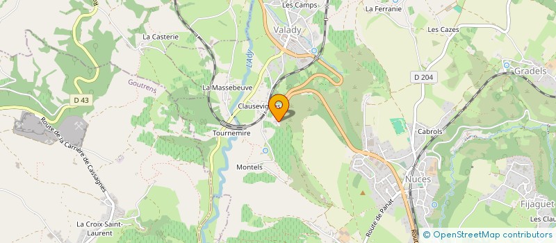 localisation de l'entreprise MADAME VERONIQUE OLLIVIER  VALADY