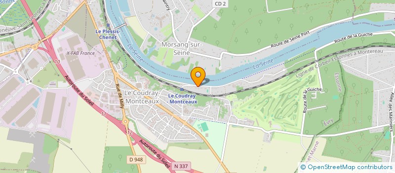 localisation de l'entreprise MADAME VERONIQUE ONZON  LE COUDRAY-MONTCEAUX
