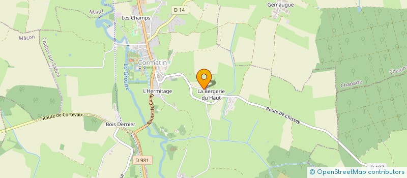 localisation de l'entreprise MADAME VERONIQUE PABION  CORMATIN