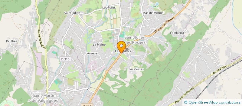 localisation de l'entreprise MADAME VERONIQUE PASQUIER DE FRANCLIEU  SAINT-JULIEN-LES-ROSIERS