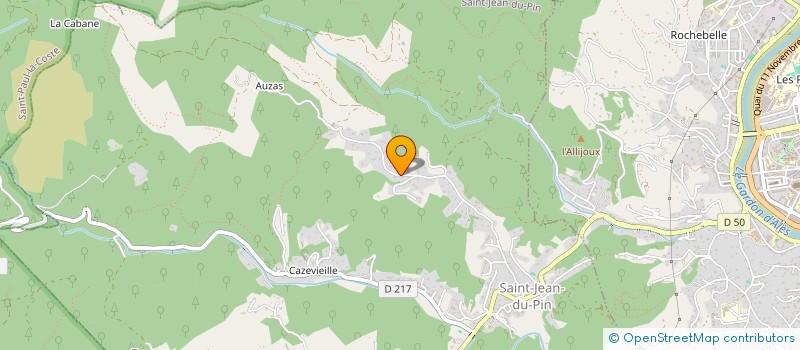 localisation de l'entreprise MADAME VERONIQUE PAULET  SAINT-JEAN-DU-PIN