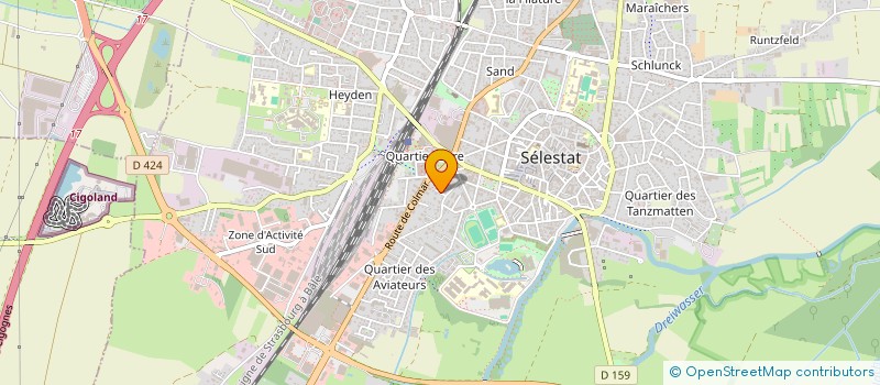 localisation de l'entreprise MADAME VERONIQUE PEDRON  SELESTAT