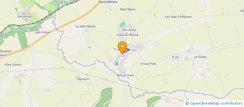 localisation de l'entreprise MADAME VERONIQUE PELLION  PONT-MELVEZ