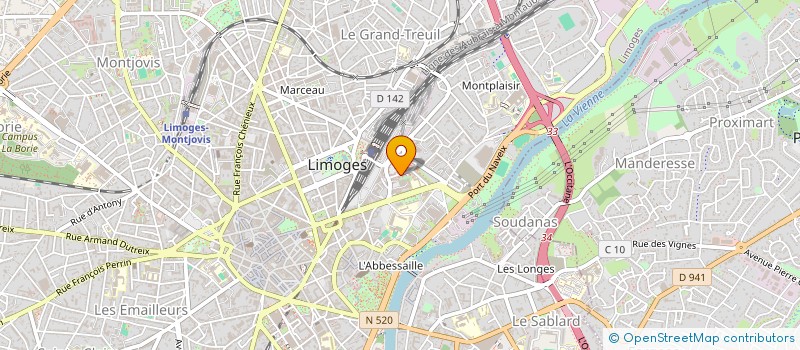 localisation de l'entreprise MADAME VERONIQUE PERLES à LIMOGES