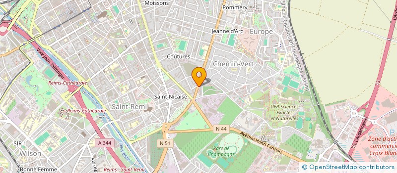 localisation de l'entreprise MADAME VERONIQUE PERRET  REIMS