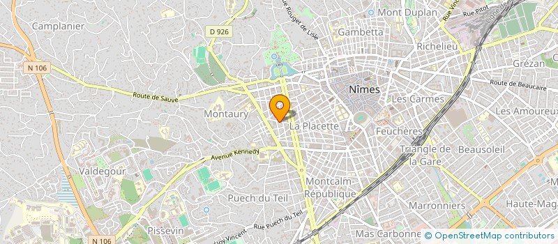 localisation de l'entreprise MADAME VERONIQUE PERRIN  NIMES