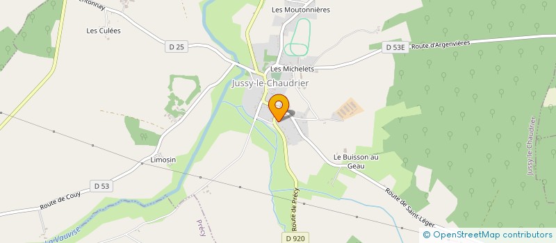 localisation de l'entreprise MADAME VERONIQUE PETIT  JUSSY-LE-CHAUDRIER