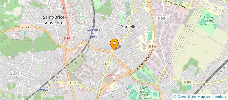 localisation de l'entreprise MADAME VERONIQUE PLAT à SARCELLES