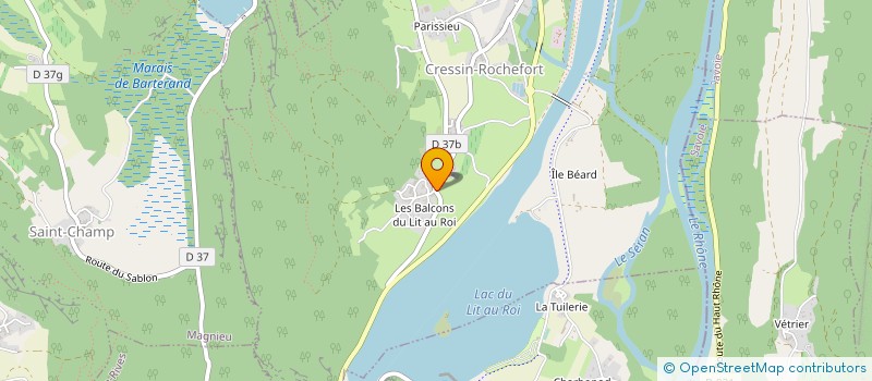 localisation de l'entreprise MADAME VERONIQUE PLATEAU  CRESSIN-ROCHEFORT