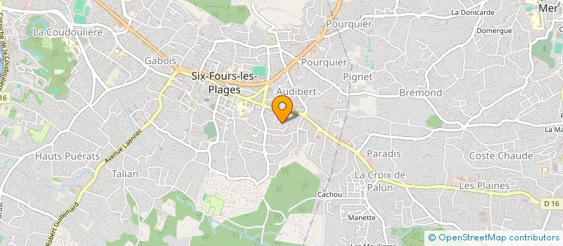 localisation de l'entreprise MADAME VERONIQUE POCHARD  SIX-FOURS-LES-PLAGES