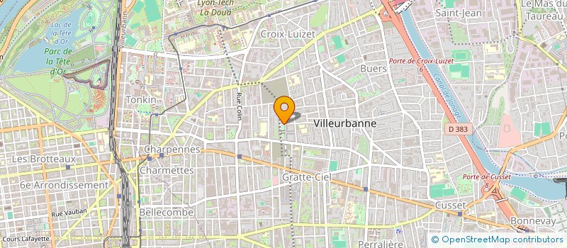 localisation de l'entreprise MADAME VERONIQUE POITOU à VILLEURBANNE