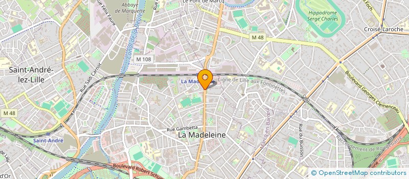 localisation de l'entreprise MADAME VERONIQUE POLLART à LA MADELEINE