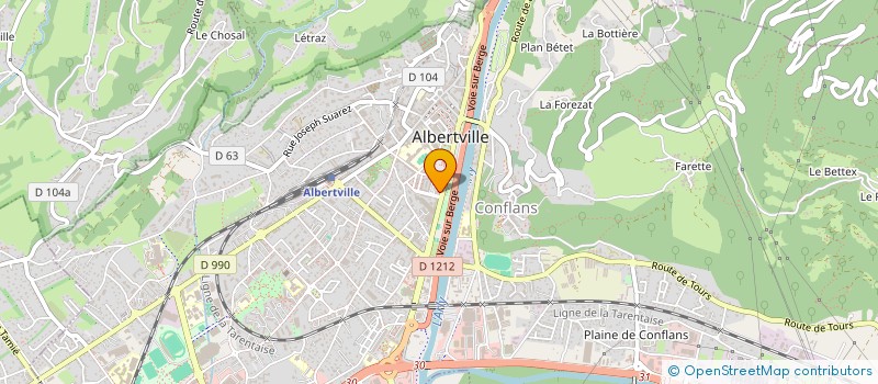 localisation de l'entreprise MADAME VERONIQUE PONS  ALBERTVILLE