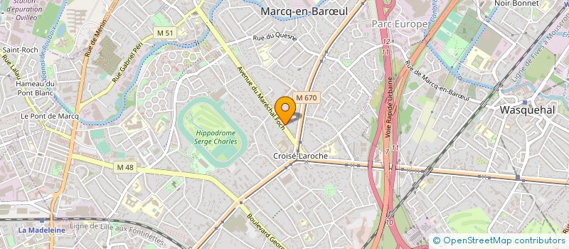 localisation de l'entreprise MADAME VERONIQUE PONS à MARCQ-EN-BARŒUL